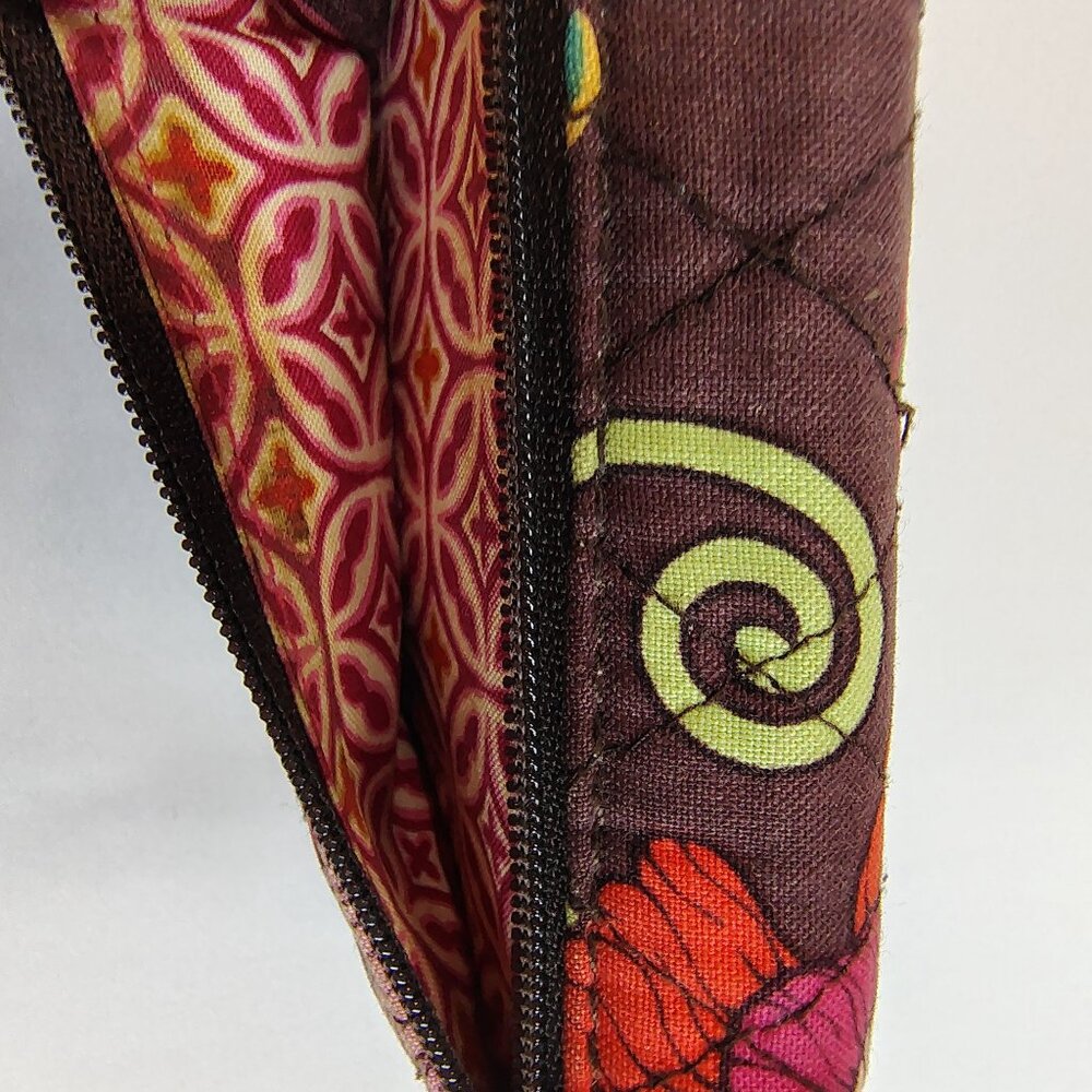 Vera Bradley Mod Floral Quilted Euro Wallet Floral Circle Pattern Boho Colorful - Picture 12 of 15